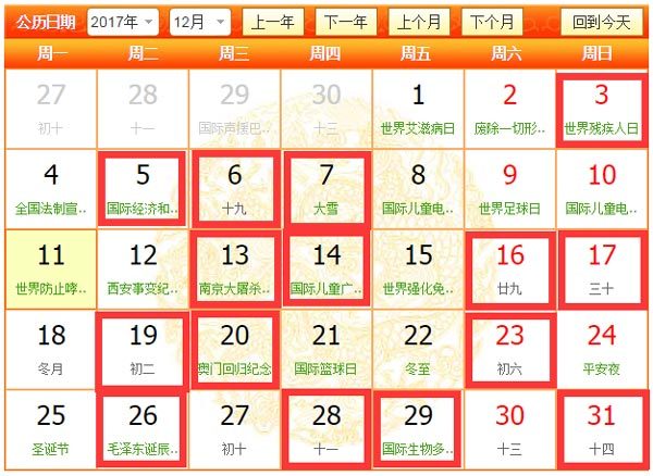 2017年12月裝修吉日有幾天，分別是那幾天